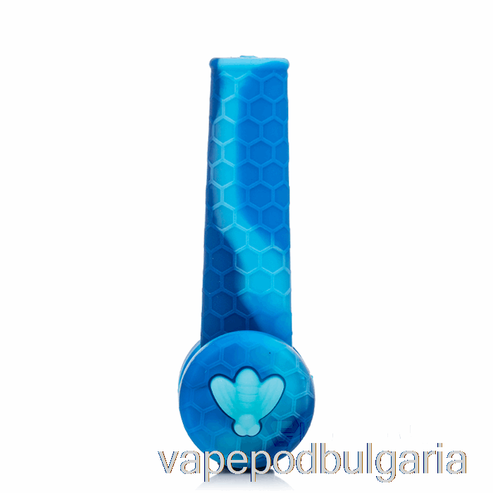 Vape 10000 Дръпки Stratus Trio Silicone Pipe Marble Blue (baby Blue / Blue)